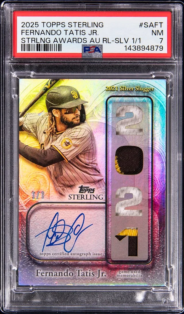 2025 Topps Sterling Fernando Tatis Jr. Awards Autograph Relics Silver #SA-FT card image