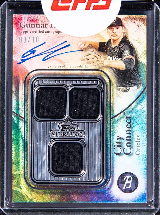 2025 Topps Sterling Gunnar Henderson Sterling Connection Autographs Blue #SCA-GH card image