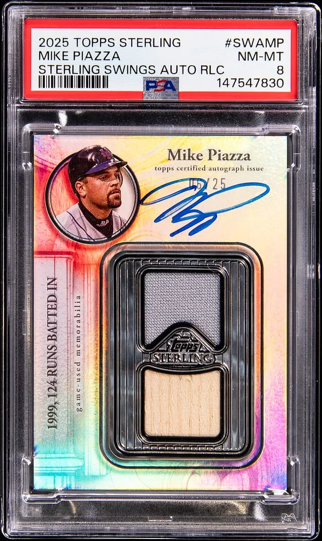 2025 Topps Sterling Mike Piazza Swings Autograph Relic #SWA-MP card image