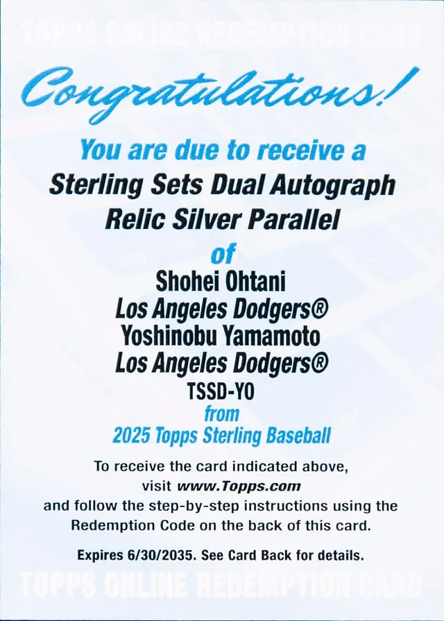 2025 Topps Sterling Sets Dual #no-number card image