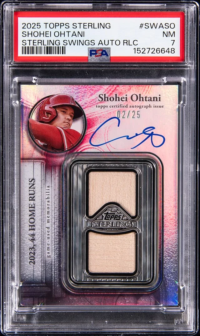 2025 Topps Sterling Shohei Ohtani Swings Autograph Relics #SWA-SO card image