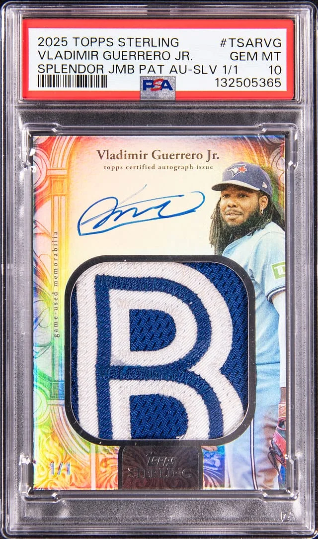 2025 Topps Sterling Vladimir Guerrero Jr. Splendor Jumbo Patch Autographs Silver #TSAR-VG card image