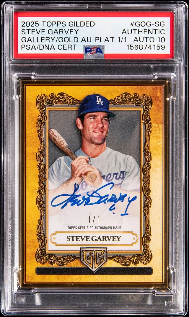 2025 Topps Steve Garvey Gilded Gallery of Gold Autograph Platinum #GOG-SG card image