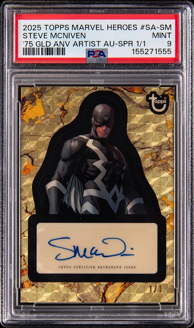 2025 Topps Steve McNiven Marvel Heroes 1975 Gold Anniversary Artist Autographs #SA-SM card image