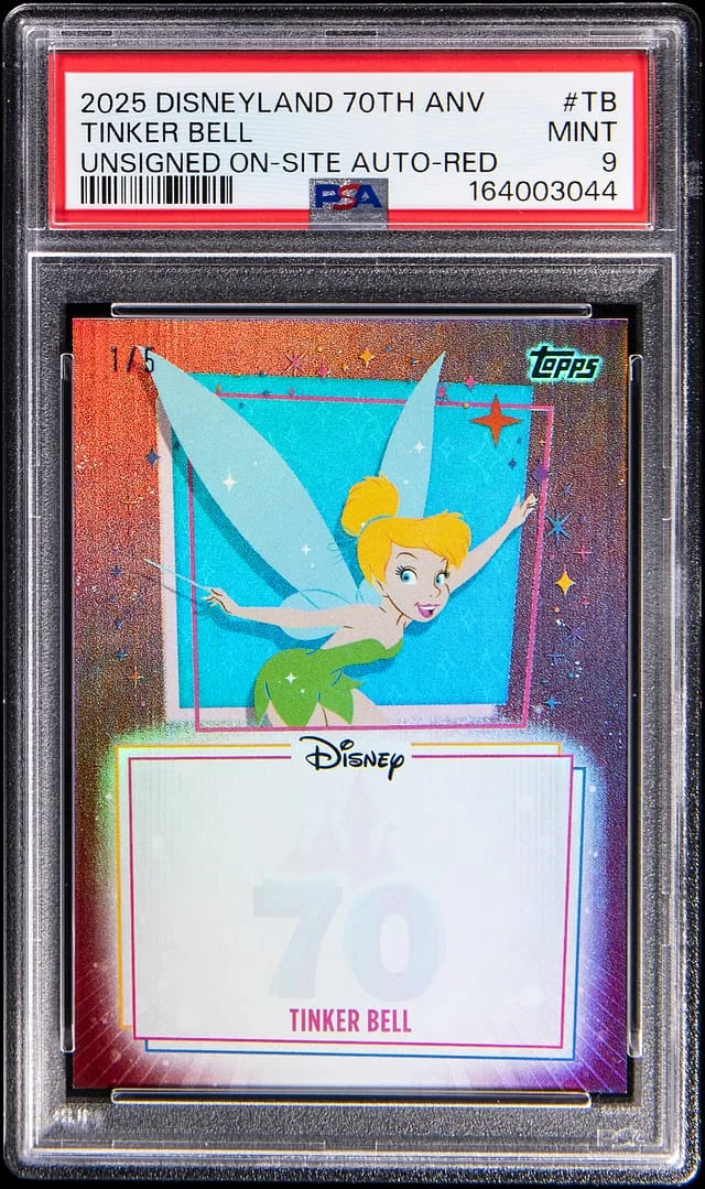 2025 Topps Tinker Bell Disneyland 70th Anniversary Unsigned On-Site Autograph Red #UA-TB card image