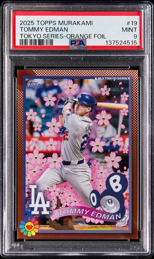 2025 Topps Tommy Edman Murakami Tokyo Series Orange Foil #19 card image