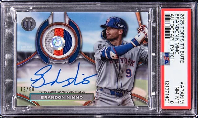 2025 Topps Tribute Brandon Nimmo Autograph Patch #APA-NIM card image