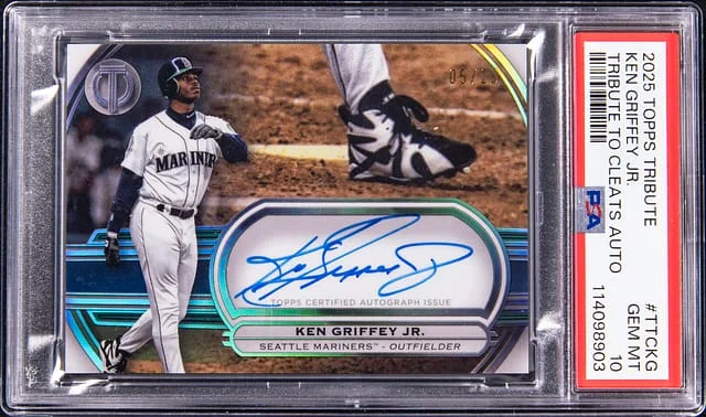 2025 Topps Tribute Ken Griffey Jr. Tribute to Cleats Autograph #TTC-KG card image