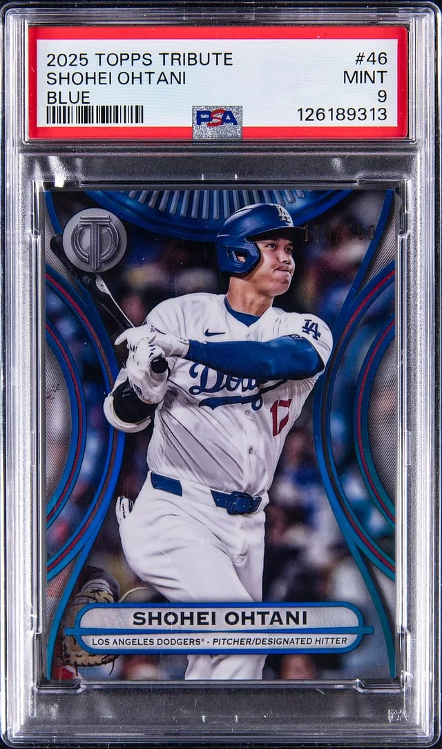 2025 Topps Tribute Shohei Ohtani Blue #46 card image