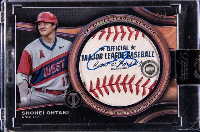 2025 Topps Tribute Shohei Ohtani Milestone Jumbo Black Autograph Relic #MJBA-SOH card image