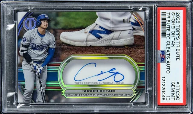 2025 Topps Tribute Shohei Ohtani To Cleats Autograph #TTC-SO card image