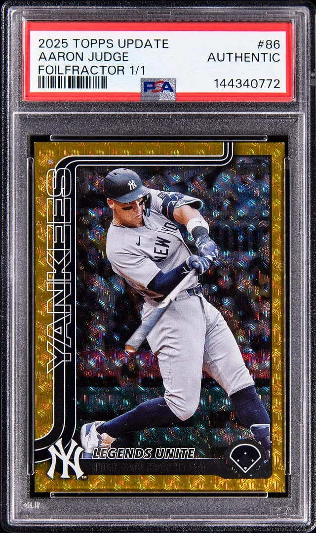 2025 Topps Update Aaron Judge FoilFractor #US86 card image