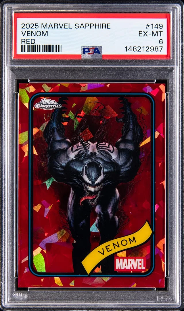 2025 Topps Venom Marvel Sapphire Red #149 card image