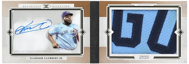 2025 Topps Vladimir Guerrero Jr. Definitive Collection Autograph Patch Booklet #APBC-VG card image