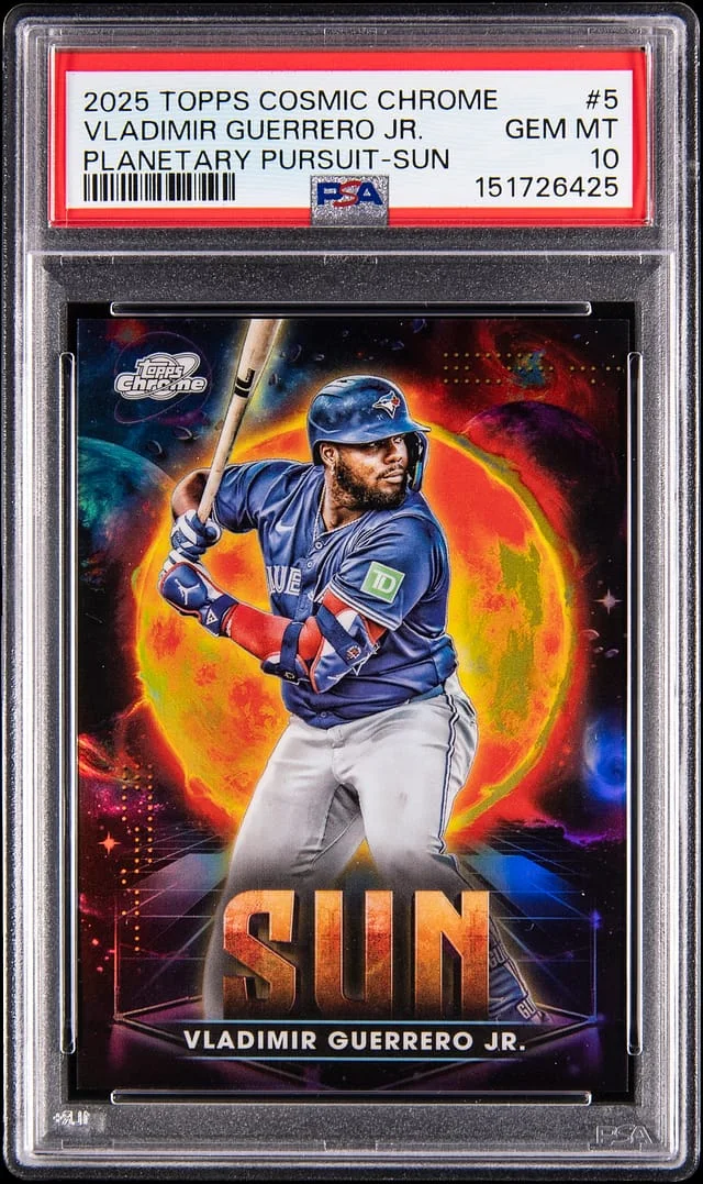 2025 Topps Vladimir Guerrero Jr. Cosmic Chrome Planetary Pursuit Sun #PPS-5 card image