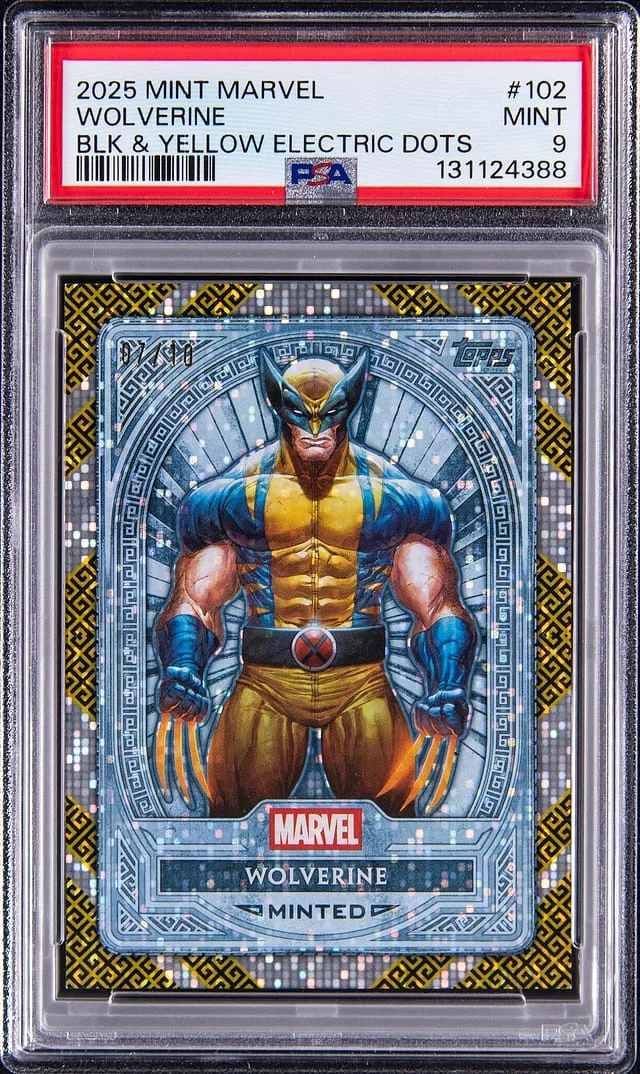 2025 Topps Wolverine Marvel Mint Black & Yellow Electric Dots #102 card image
