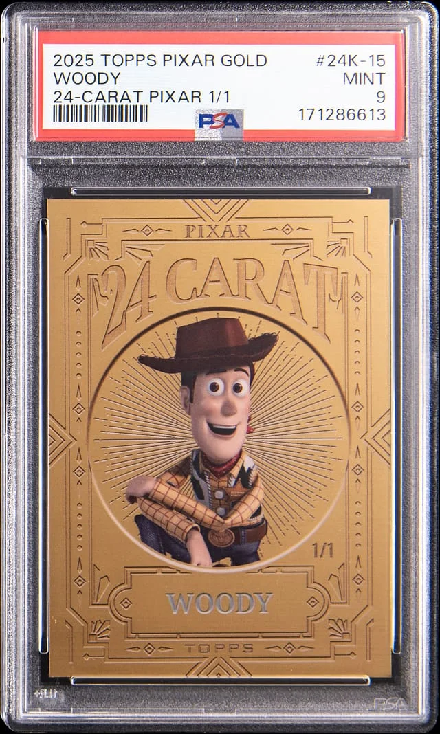 2025 Topps Woody Pixar Gold 24 Carat Pixar #24K-15 card image