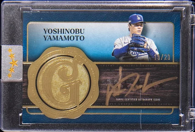 2025 Topps Yoshinobu Yamamoto Five Star Golden Graphs Blue #GG-YY card image
