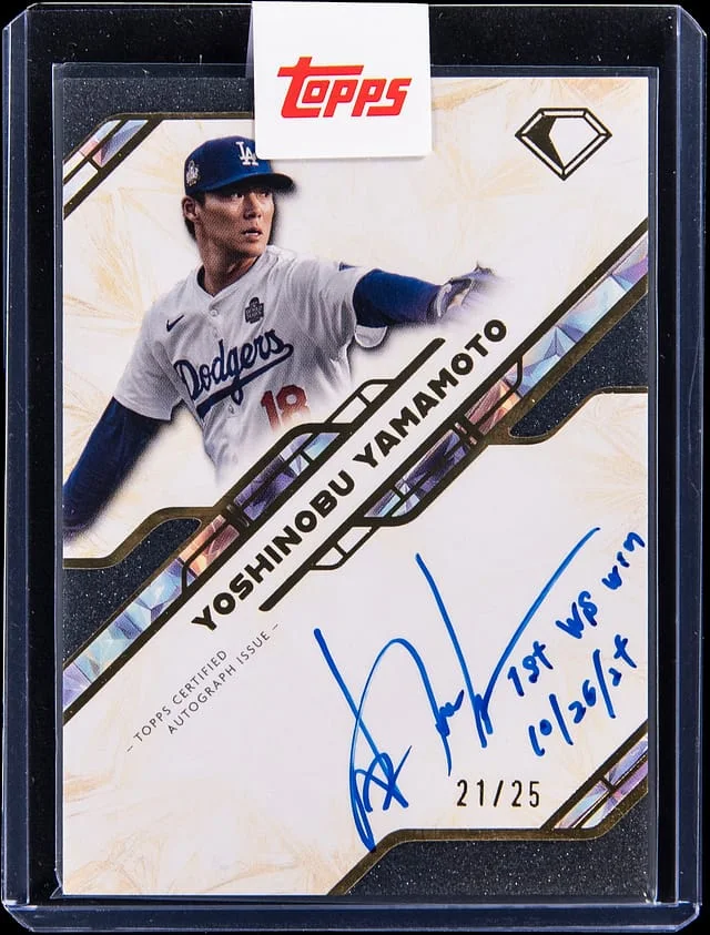 2025 Topps Yoshinobu Yamamoto Diamond Icons Iconic First Inscription Autographs #IFA-YY card image