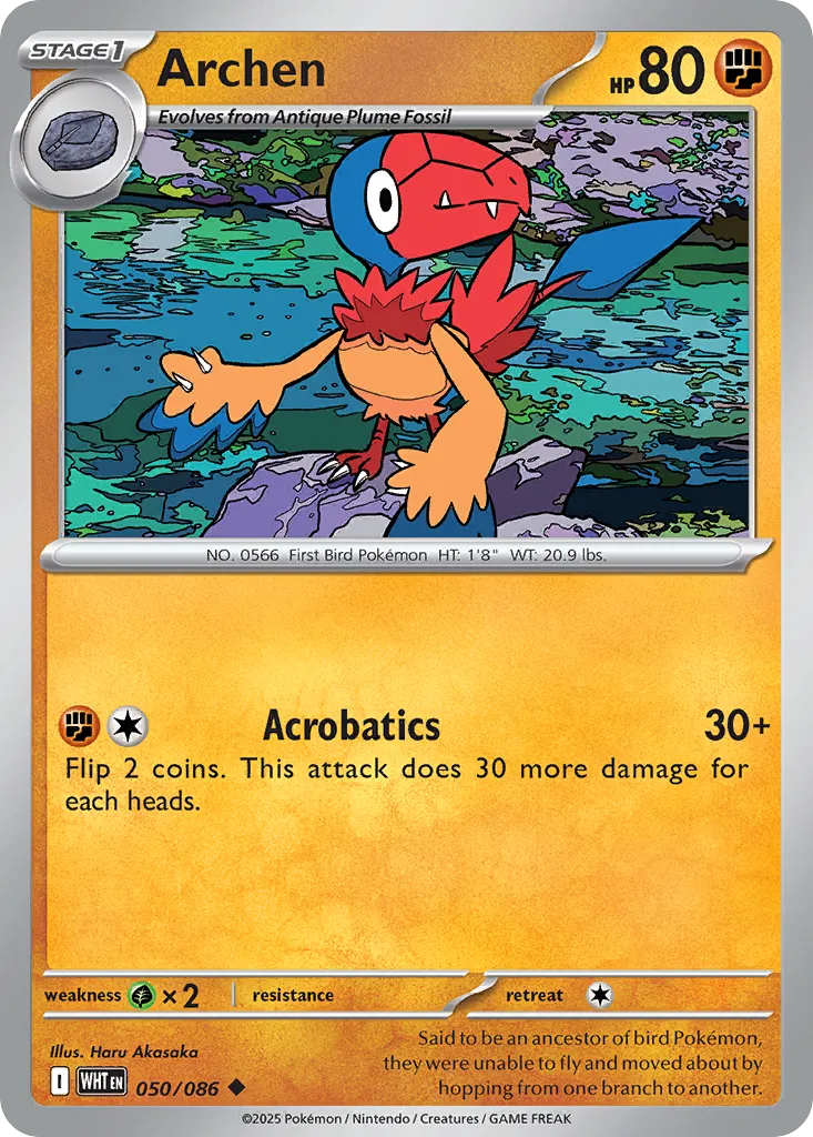2025 White Flare Archen Uncommon #50/86 Uncommon card image
