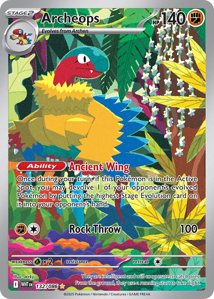 2025 White Flare Archeops Illustration Rare #132/86 Illustration Rare card image