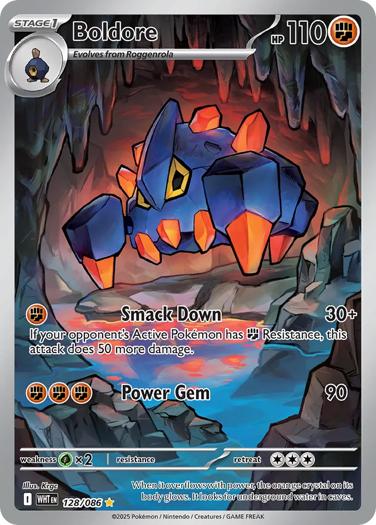 2025 White Flare Boldore Illustration Rare #128/86 Illustration Rare card image