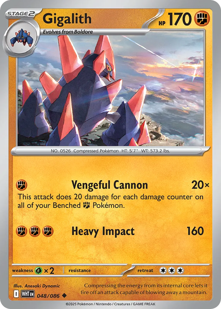 2025 White Flare Gigalith Uncommon #48/86 Uncommon card image