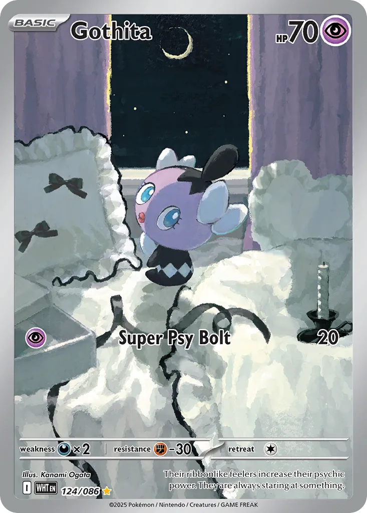 2025 White Flare Gothita Illustration Rare #124/86 Illustration Rare card image
