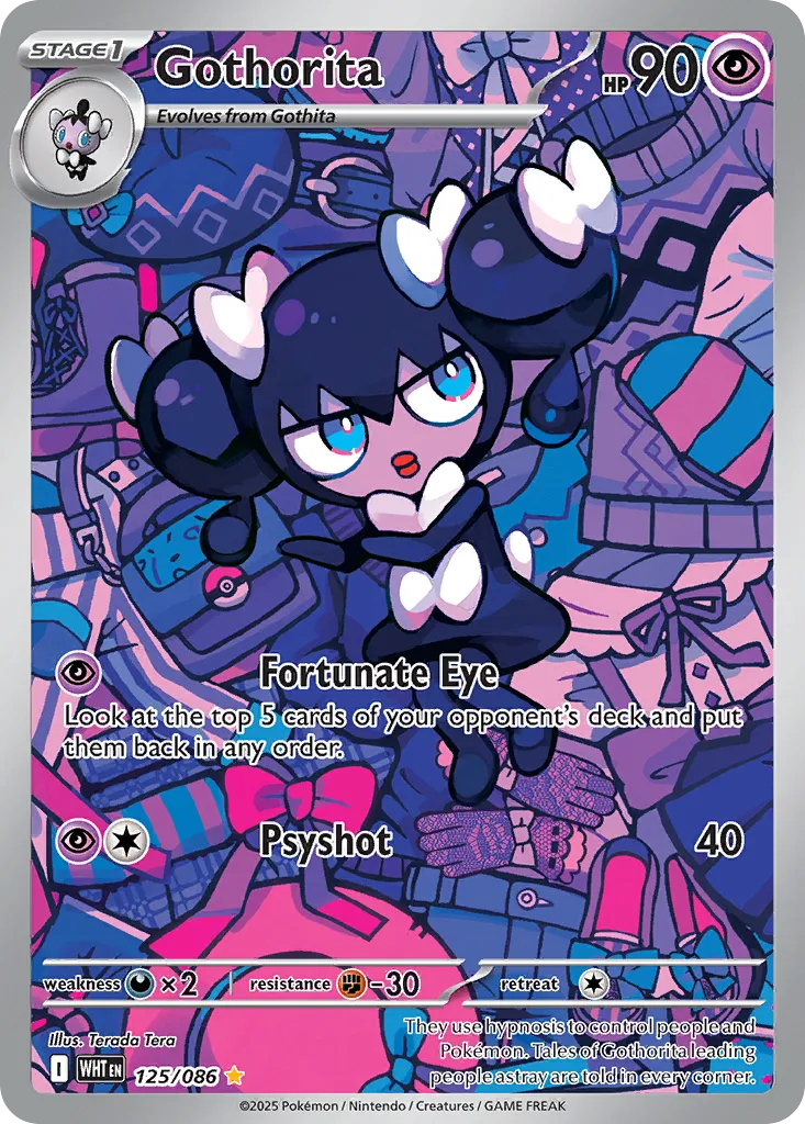 2025 White Flare Gothorita #125/86 Illustration Rare card image