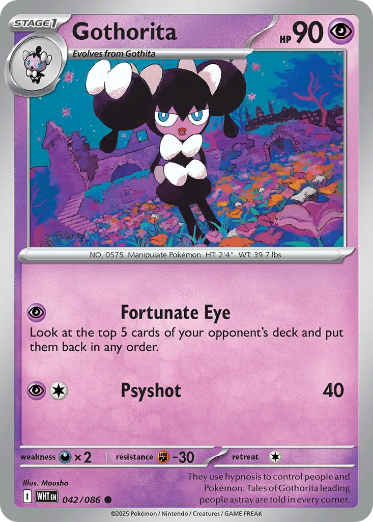 2025 White Flare Gothorita Common #42/86 Common card image