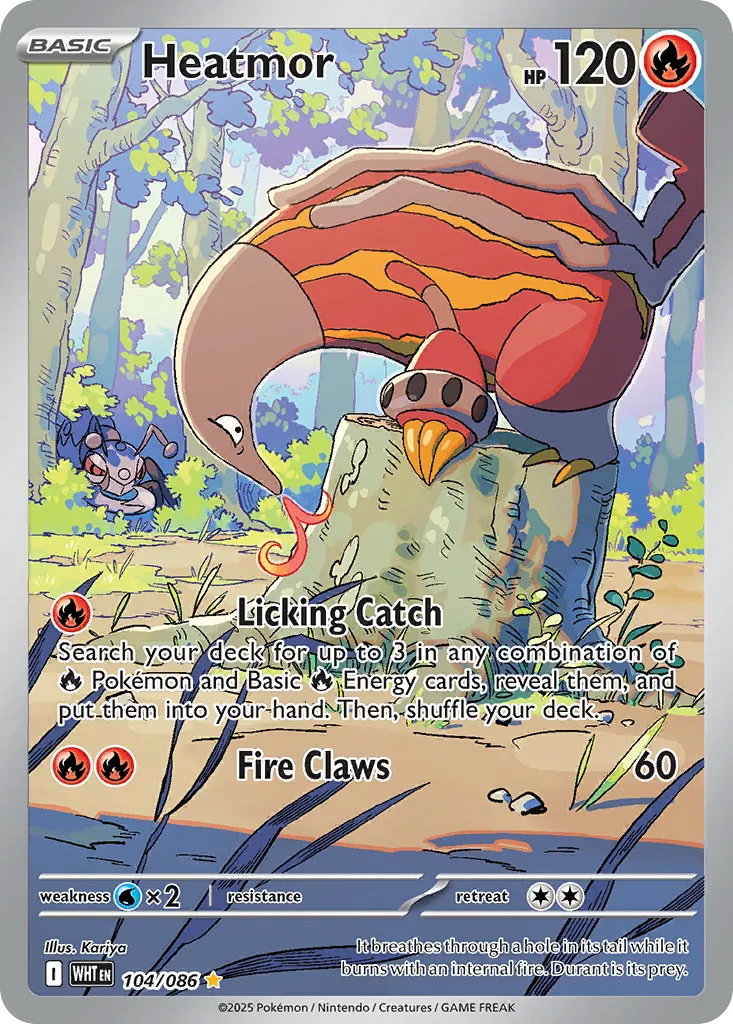 2025 White Flare Heatmor Illustration Rare #104/86 Illustration Rare card image