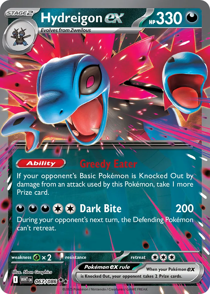 2025 White Flare Hydreigon ex #67/86 Double Rare card image