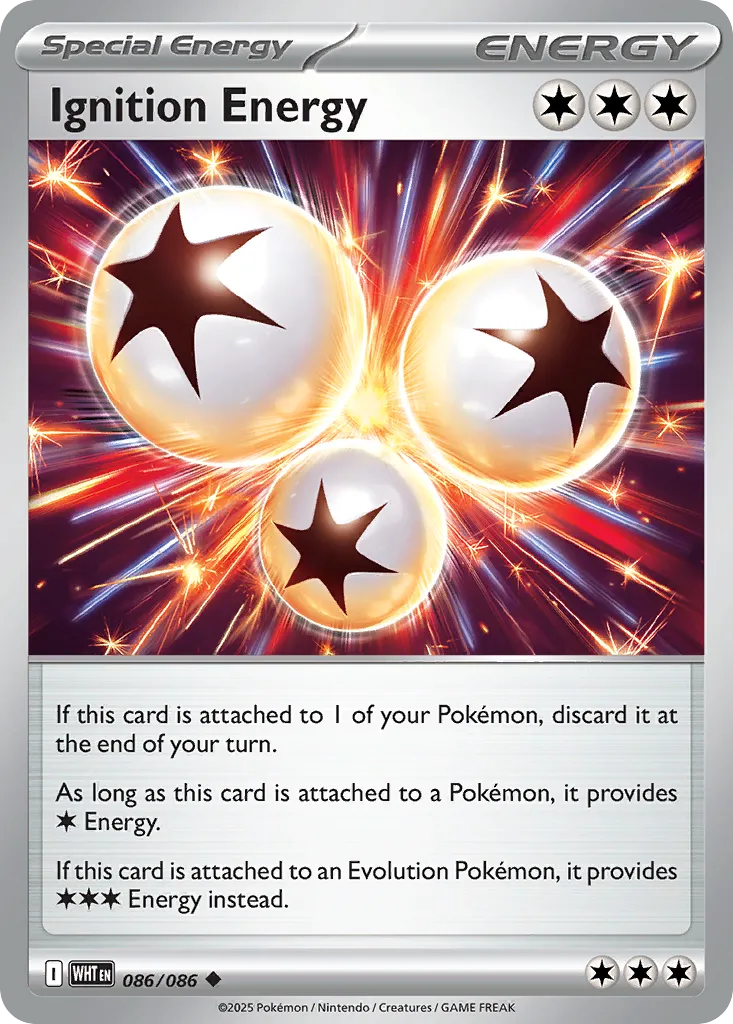 2025 White Flare Ignition Energy #86/86 Uncommon card image