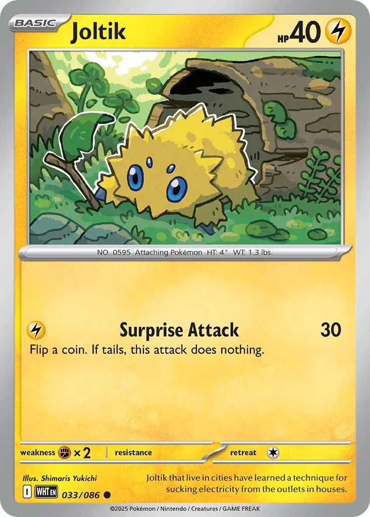 2025 White Flare Joltik Common #33/86 Common card image