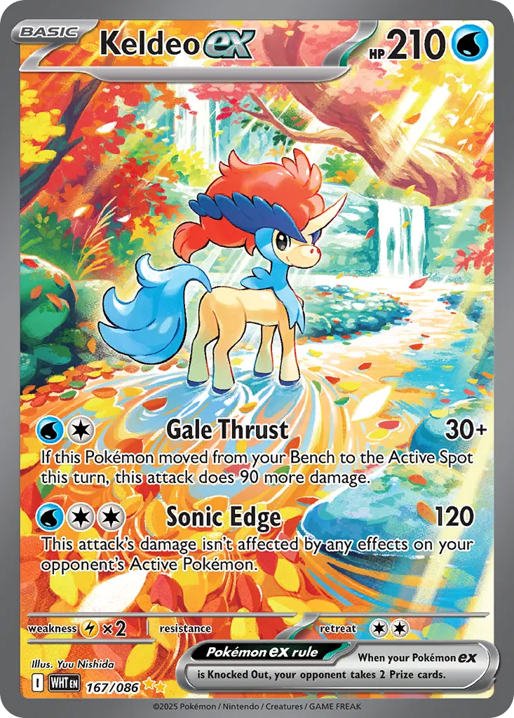2025 White Flare Keldeo ex #167/86 Special Illustration Rare card image