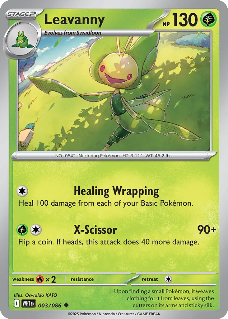 2025 White Flare Leavanny Uncommon #03/86 Uncommon card image