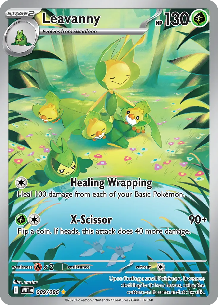 2025 White Flare Leavanny #89/86 Illustration Rare card image