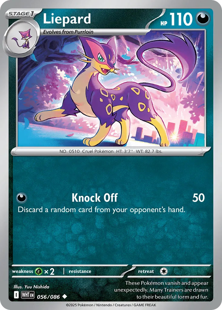 2025 White Flare Liepard Uncommon #56/86 Uncommon card image