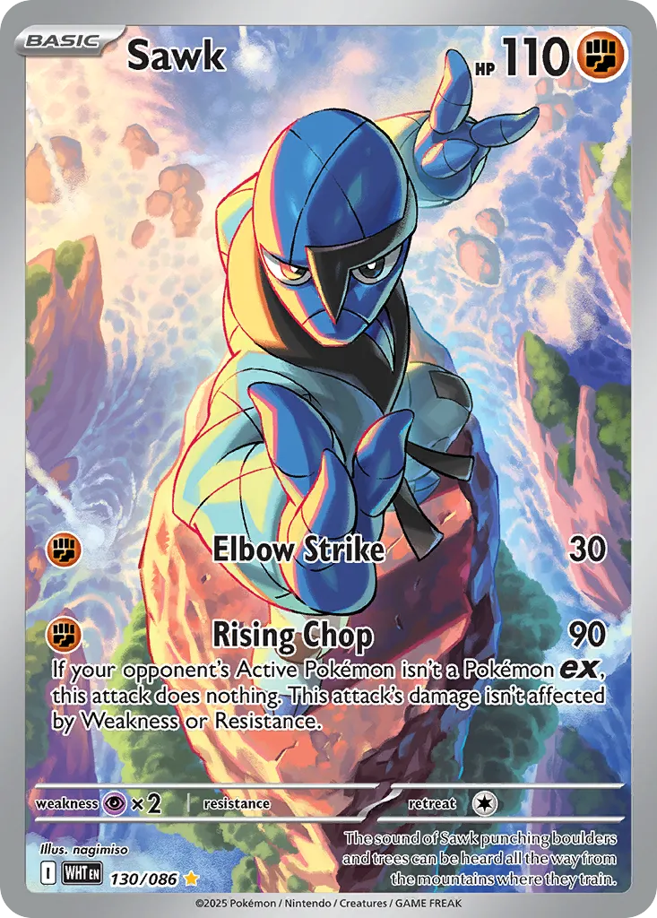 2025 White Flare Sawk #130/86 Illustration Rare card image