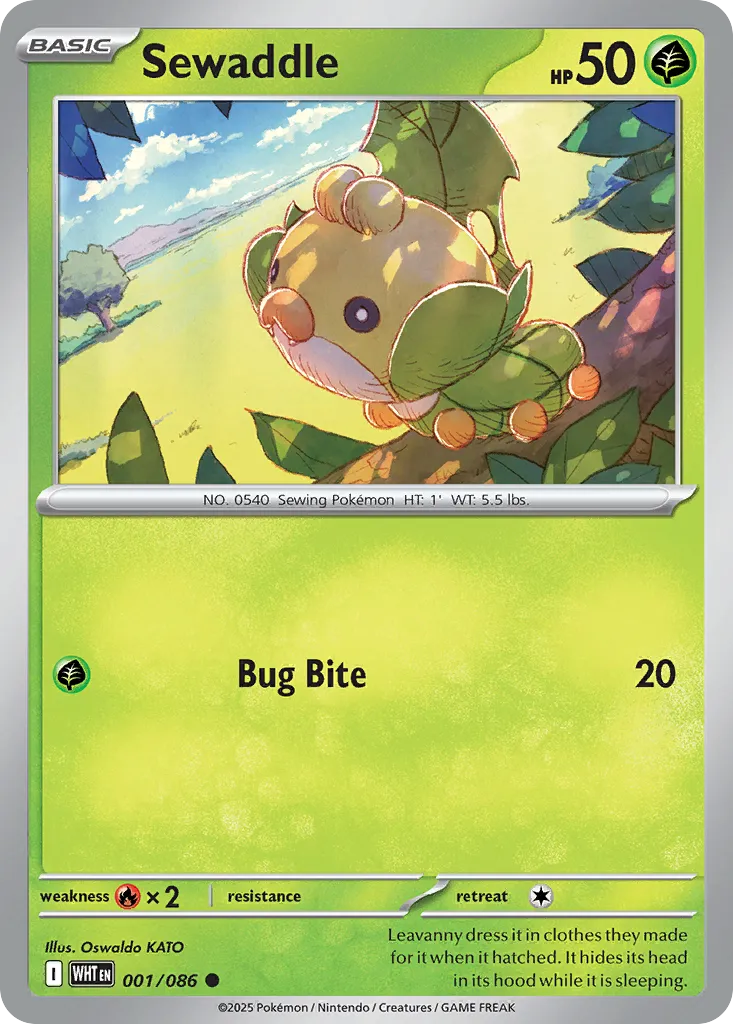 2025 White Flare Sewaddle Common #01/86 Common card image