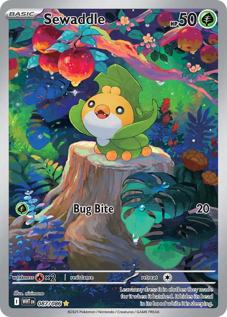 2025 White Flare Sewaddle Illustration Rare #87/86 Illustration Rare card image
