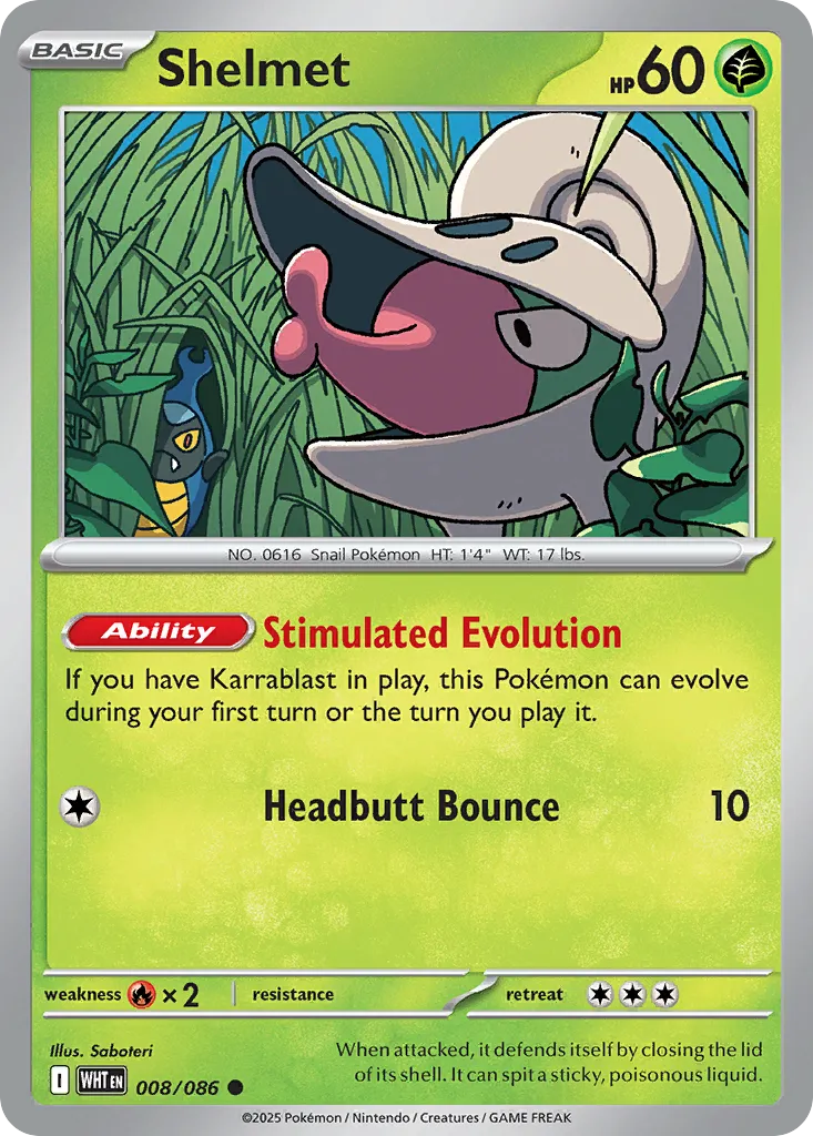 2025 White Flare Shelmet Common #08/86 Common card image