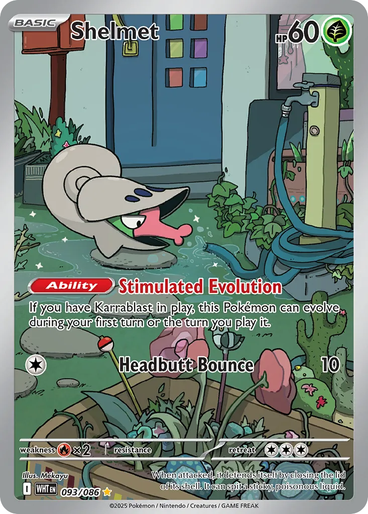2025 White Flare Shelmet Illustration Rare #93/86 Illustration Rare card image