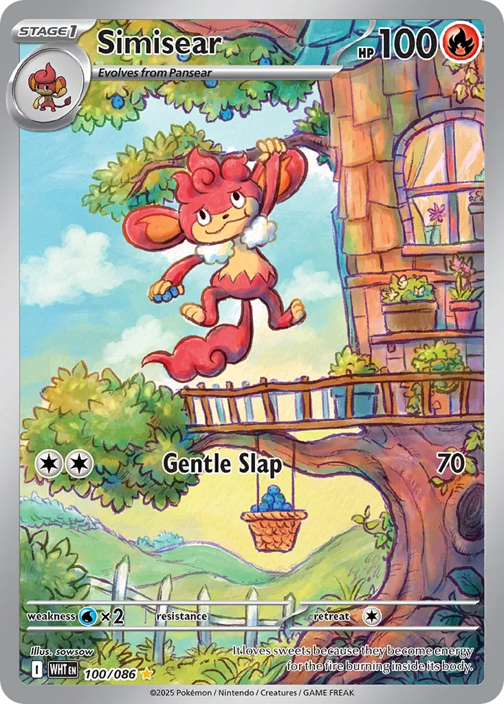 2025 White Flare Simisear Illustration Rare #100/86 Illustration Rare card image