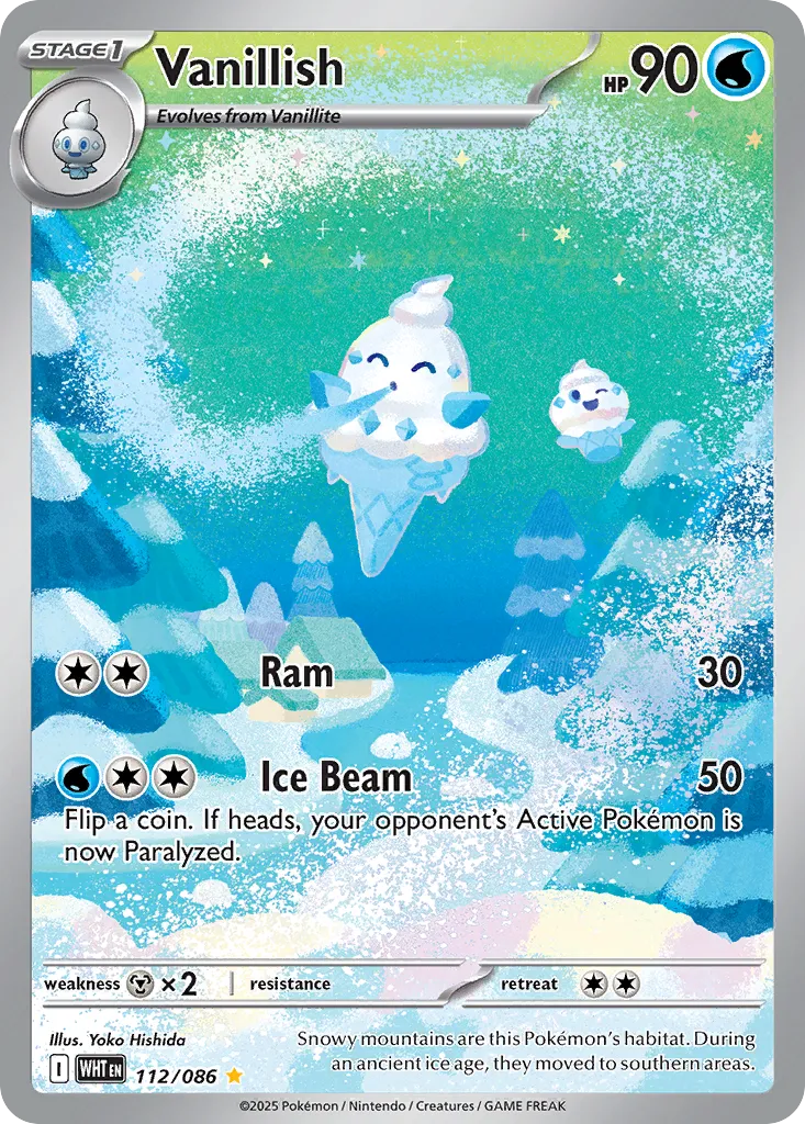 2025 White Flare Vanillish Illustration Rare #112/86 Illustration Rare card image