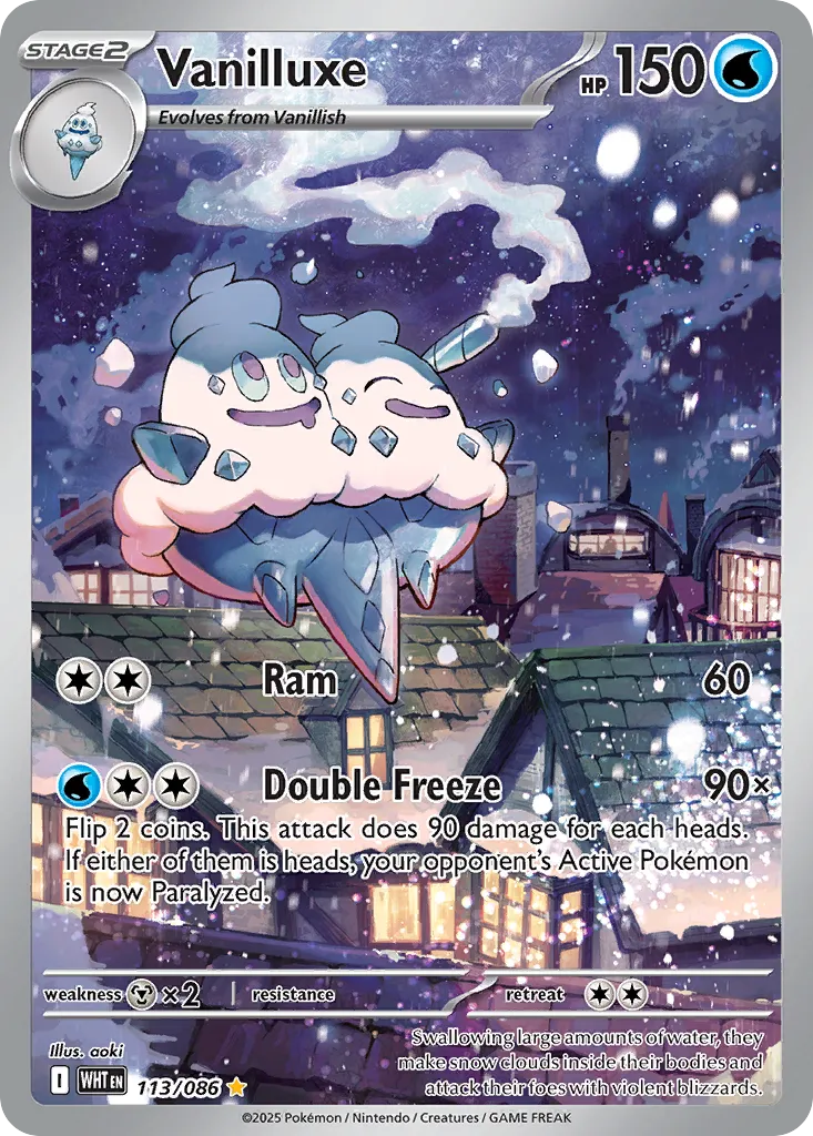2025 White Flare Vanilluxe Illustration Rare #113/86 Illustration Rare card image