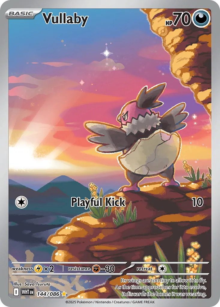 2025 White Flare Vullaby Illustration Rare #144/86 Illustration Rare card image