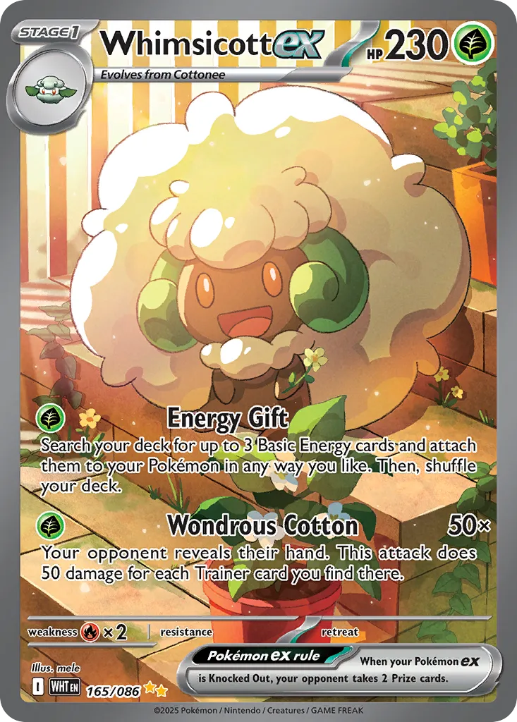 2025 White Flare Whimsicott ex Special Illustration Rare #165/86 Special Illustration Rare card image