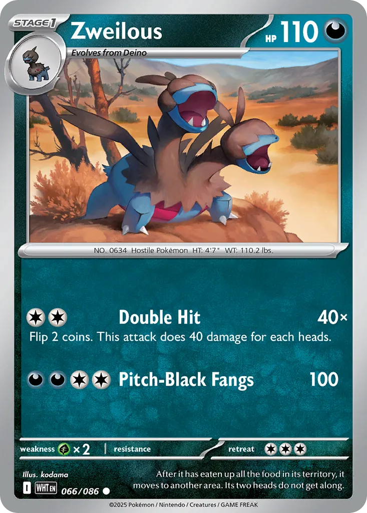 2025 White Flare Zweilous Common #66/86 Common card image