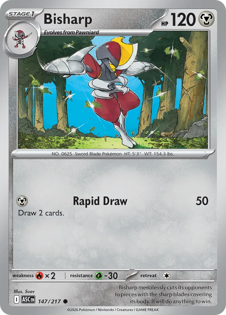2026 Ascended Heroes Bisharp Common #147/217 Common card image